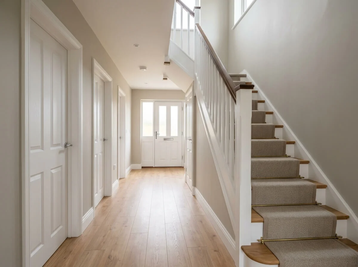 Completed hallway decorating in Preston
