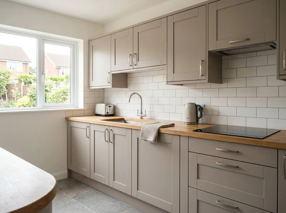 Completed kitchen cabinet refresh in Preston