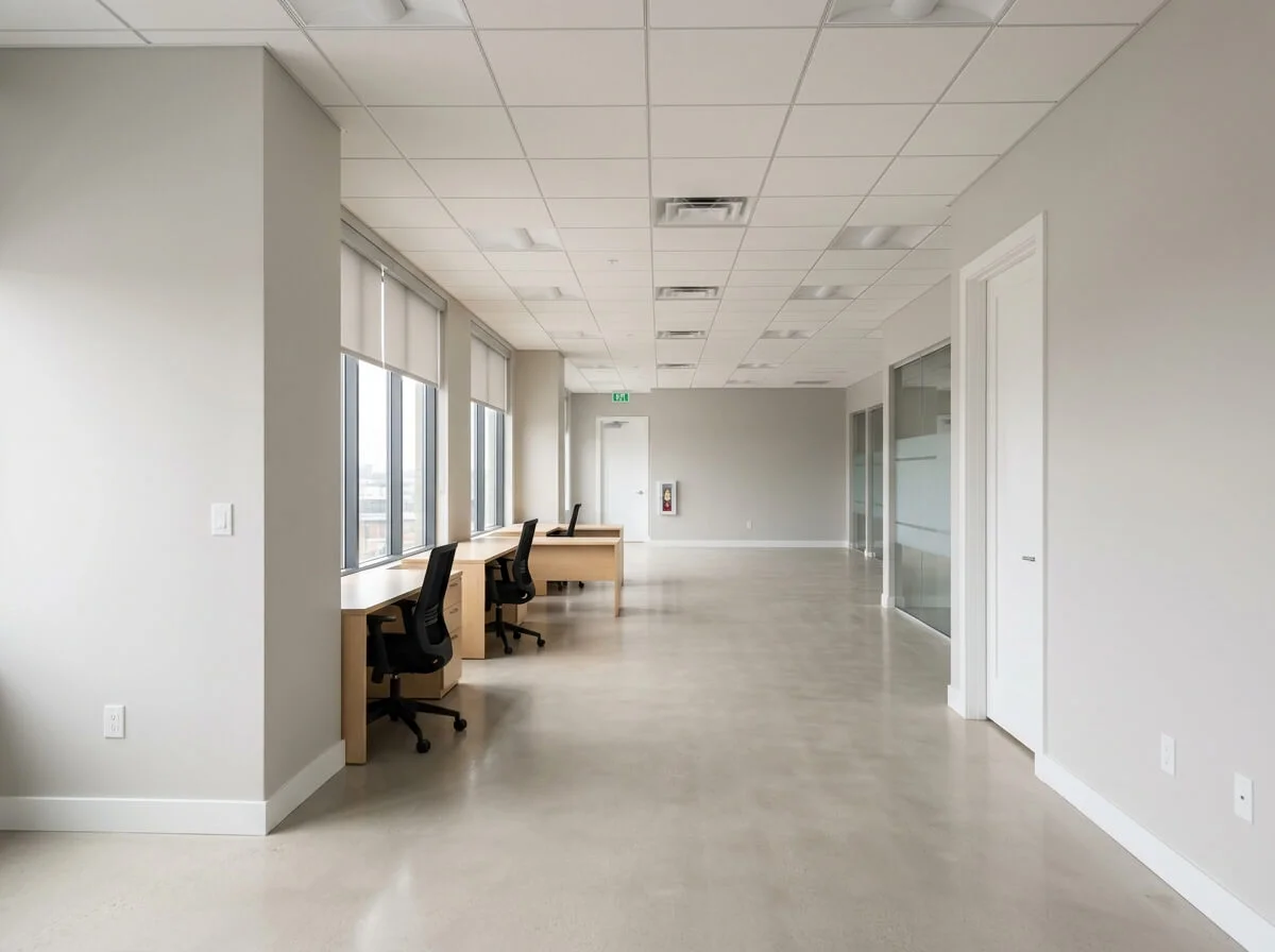 Completed office painting project in Preston