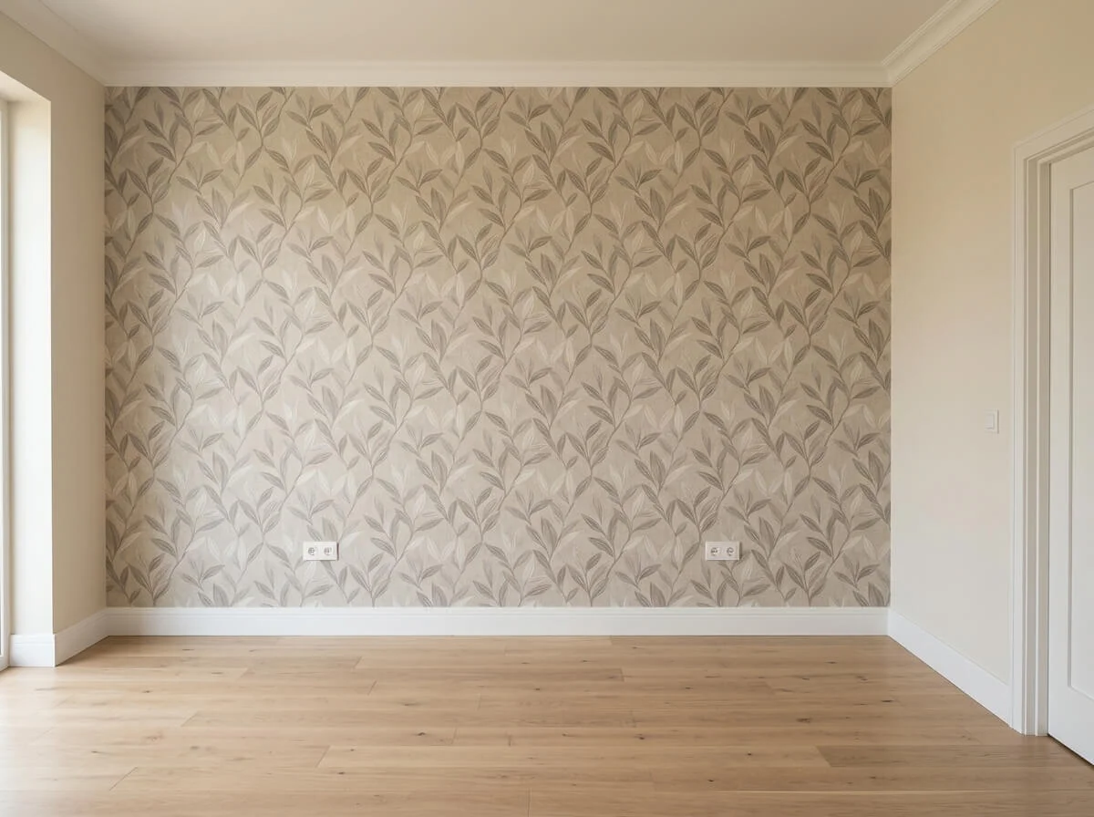 Completed wallpaper feature wall in Preston